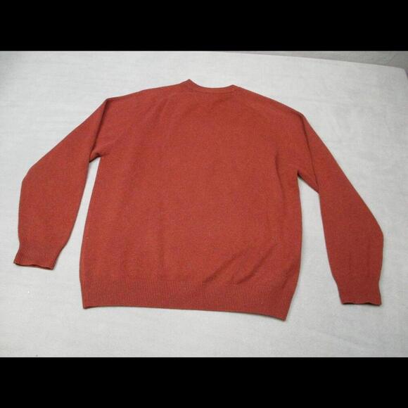 LL Bean 100% Lambs Wool Sweater Large Mens  V Neck Rib Knit Collar Lot of 2 - Picture 6 of 6